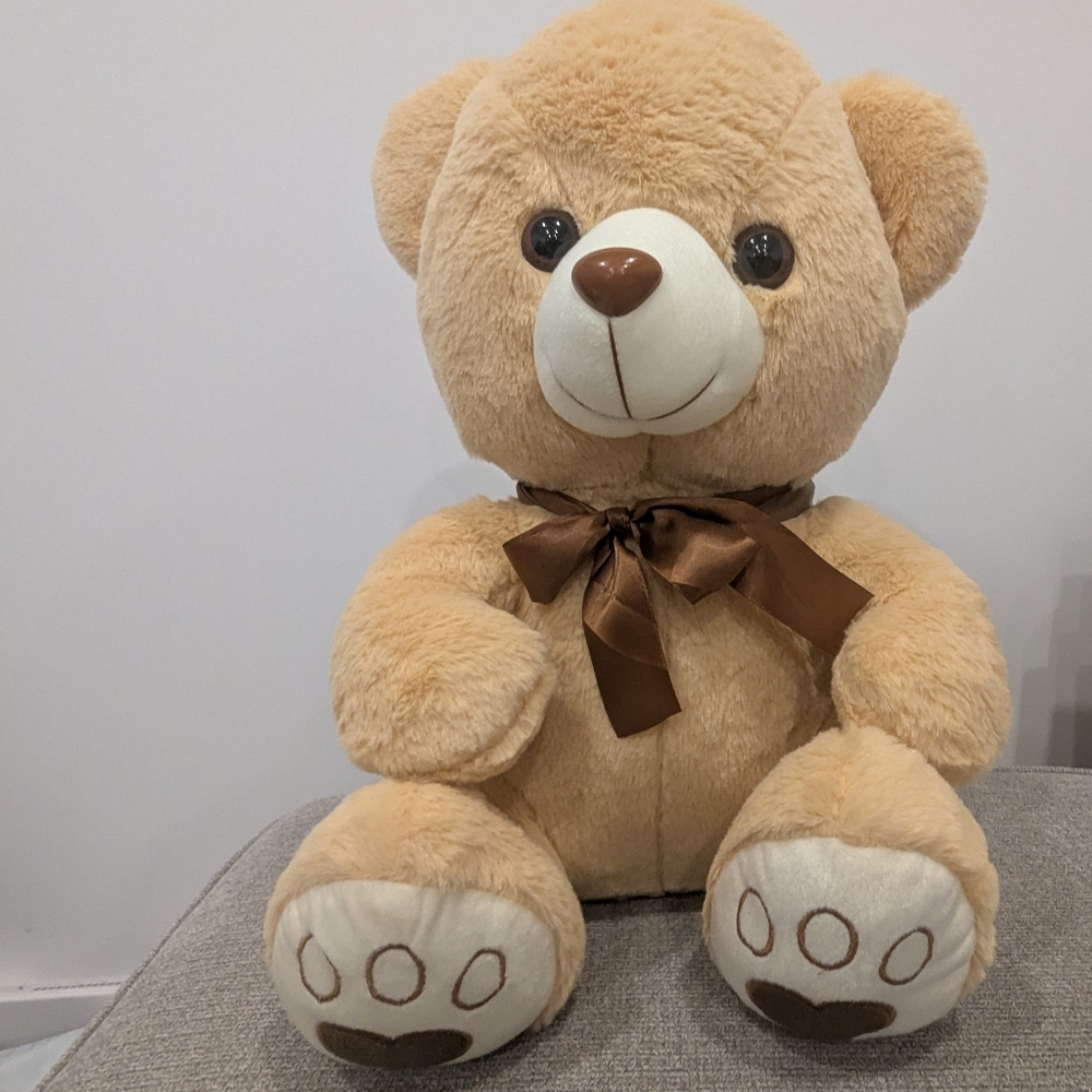 Teddy Bear Medium size 18" Light Brown Soft Plush  Stuffed Animal Toy NWOT